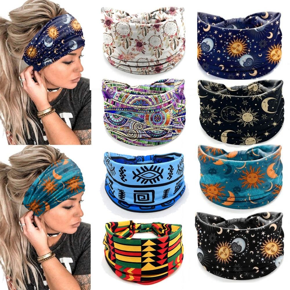 Ethnic Fashion Accessories - New Elastic Wide Headbands Vintage Knot
