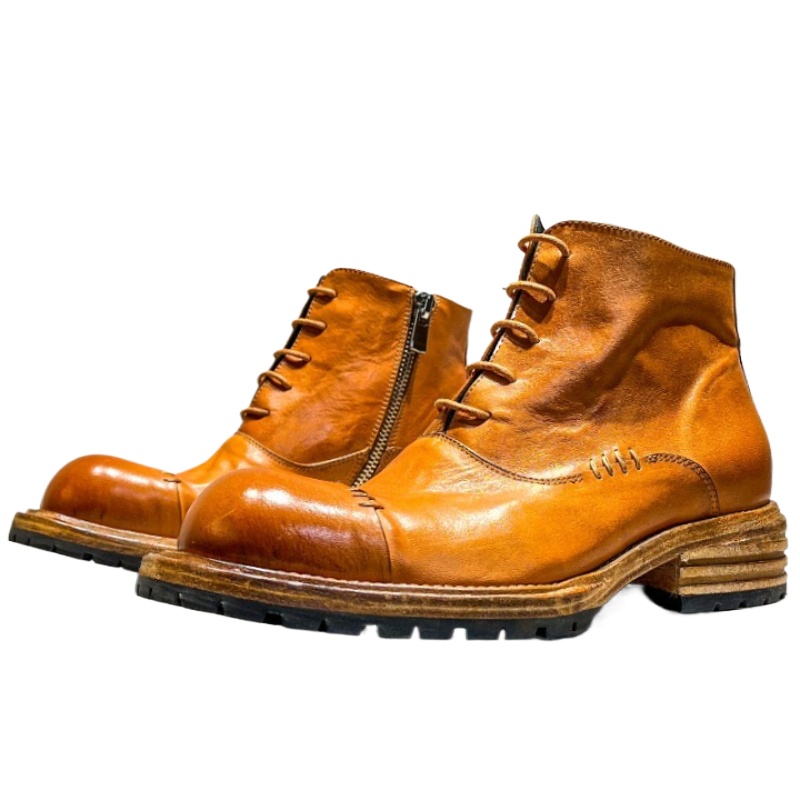 Ethnic Style - Ethnic Style Washed Horsehide High-top Boots