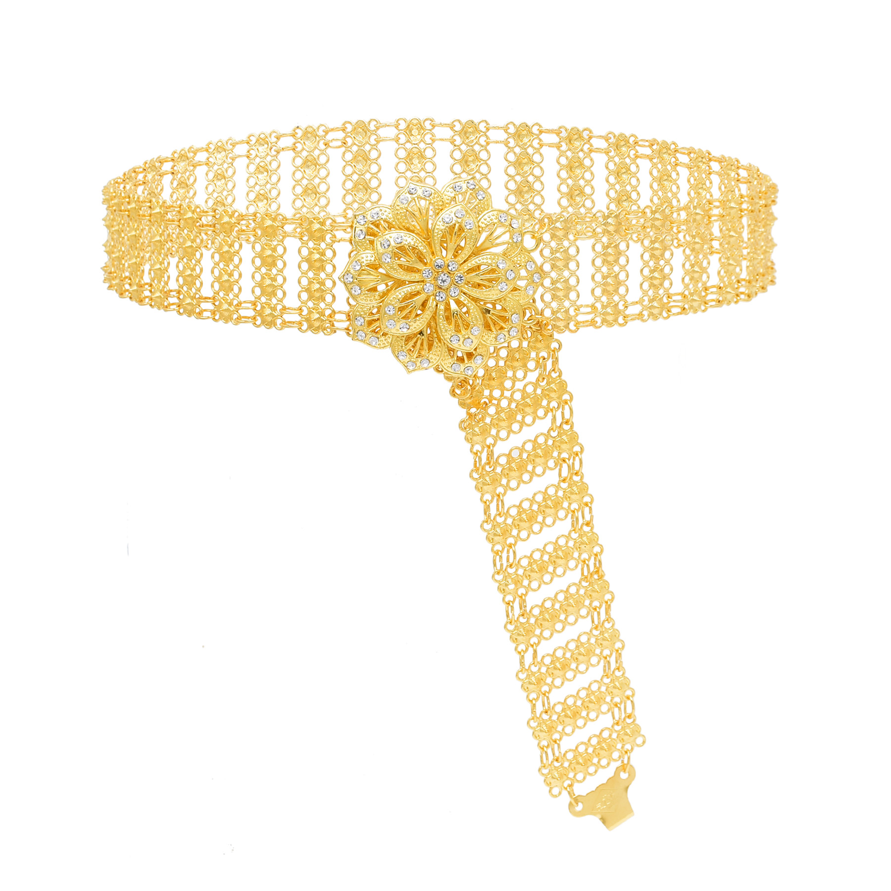 Golden Metal Big 3D Flower Cha - огляд і ціна Fashion Ethnic Indian Clothing