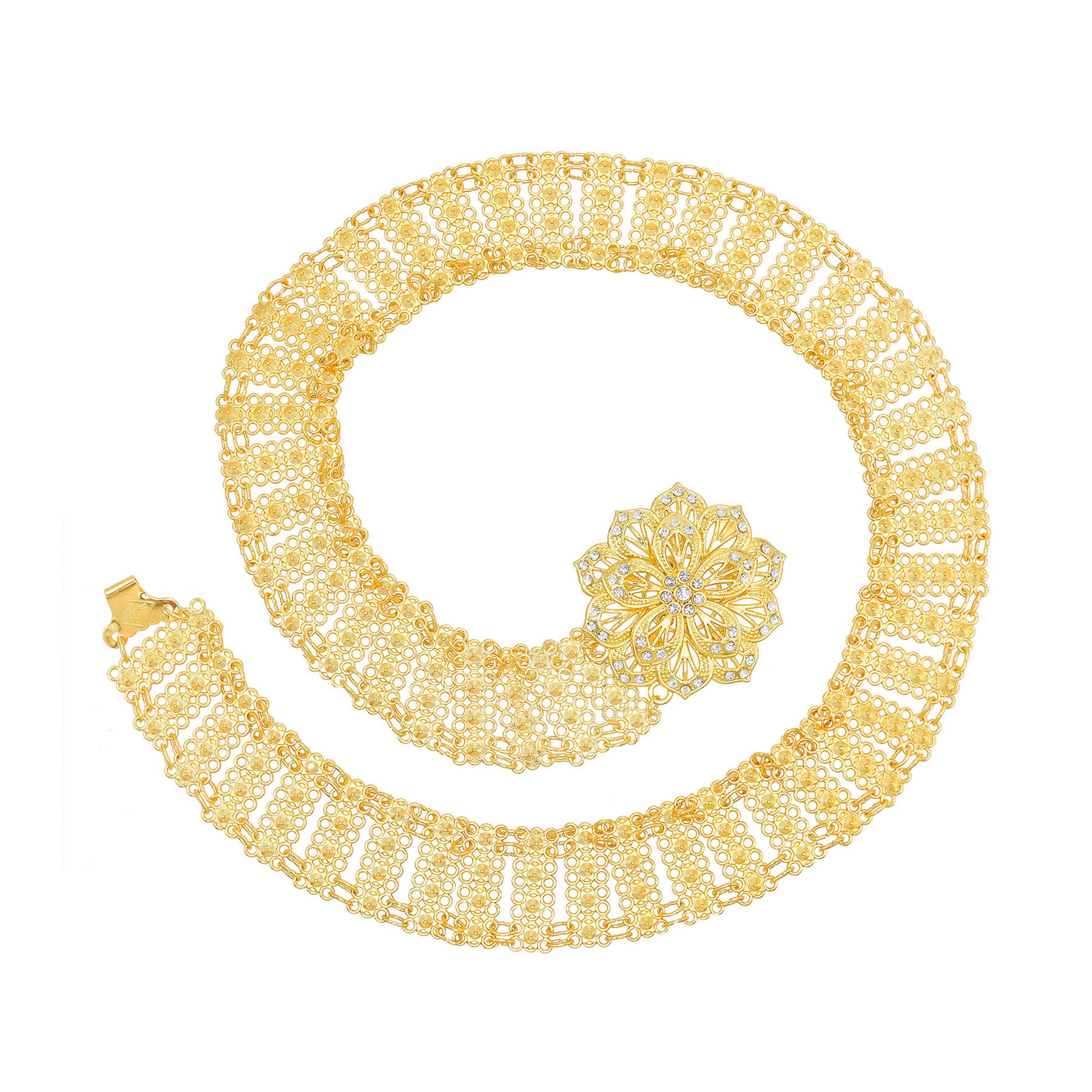 Golden Metal Big 3D Flower Cha - огляд і ціна Fashion Ethnic Indian Clothing
