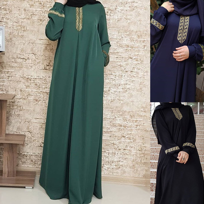 Muslim Ethnic Style Print Abay - огляд і ціна Ethnic Gown