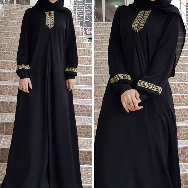 Muslim Ethnic Style Print Abay - огляд і ціна Ethnic Gown