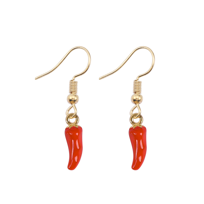 Cute Red Pepper Earrings Pendi - огляд і ціна Ethnic Fashion Sale