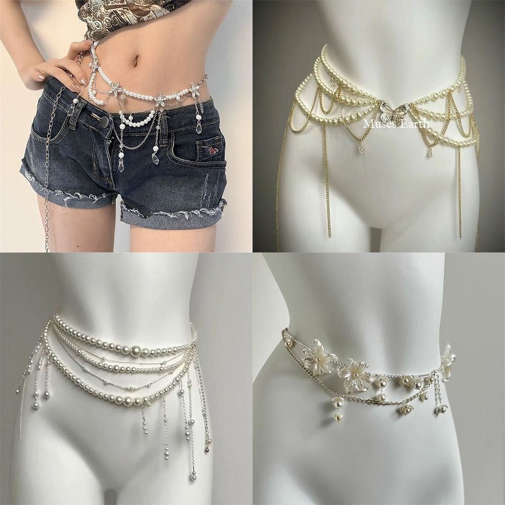 Fashion Elegant Pearl Waist Ch - огляд і ціна Ethnic Fashion Accessories